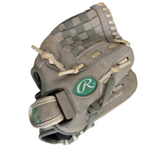 Used Rawlings SURE CATCH RH Throw Fastpitch Gloves Grey 11" 11406-S000113165