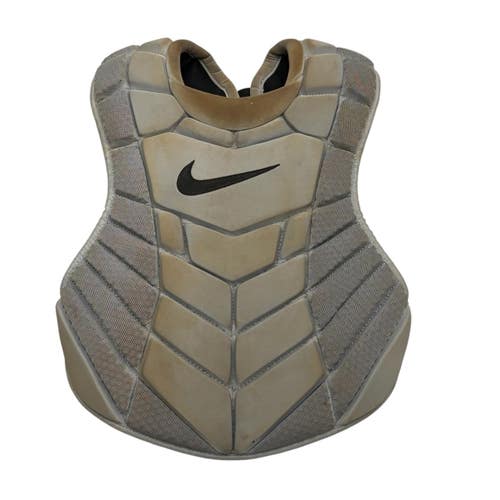 Used Nike DIAMOND ELITE Catchers Chest Protector Silver Adult 11406-S000113012