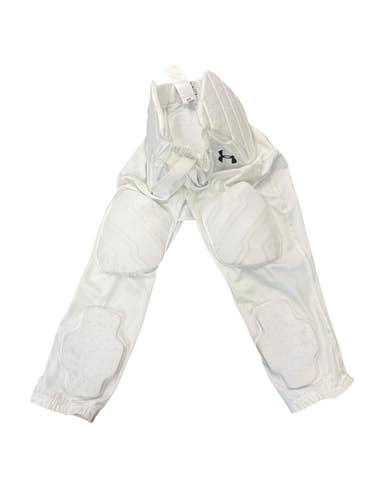 Used Under Armour Adult FB Integrated Pants White SM 11406-S000112898