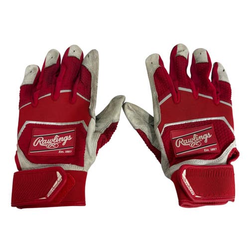 Used Rawlings BB/SB Batting Gloves Red LG Tall 11406-S000112833