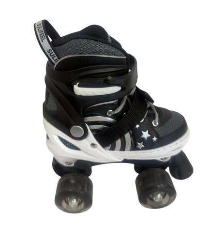 Used SULIFEEL QUAD adjustable Y11 - Y13 Roller Quad Skates Black Adjustable 11406-S000112557