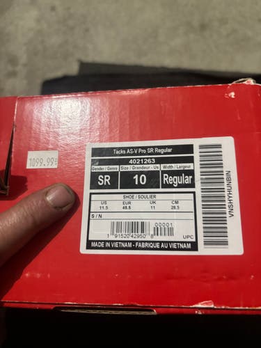 CCM AS-V Pro Hockey Skates Regular Width 10 (New)