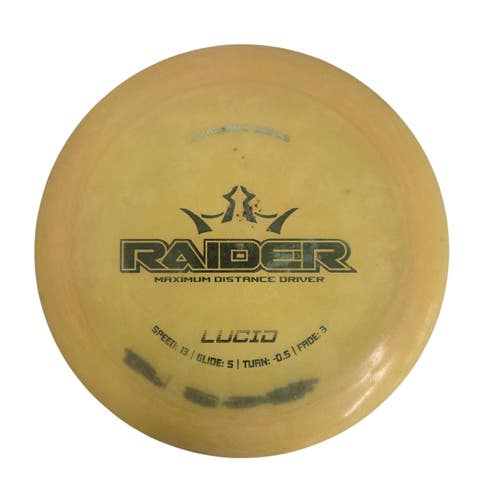 Used Dynamic Discs RAIDER LUCID Disc Golf Driver Yellow 11406-S000110484