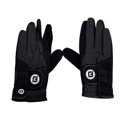 Used Foot Joy Rain Grip Mens Golf Glove Pair Black LG 11406-S000113708