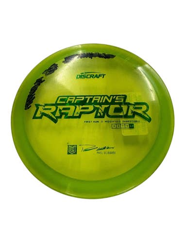 Used Discraft CAPTAINS RAPTOR Disc Golf Driver Green 11406-S000112461