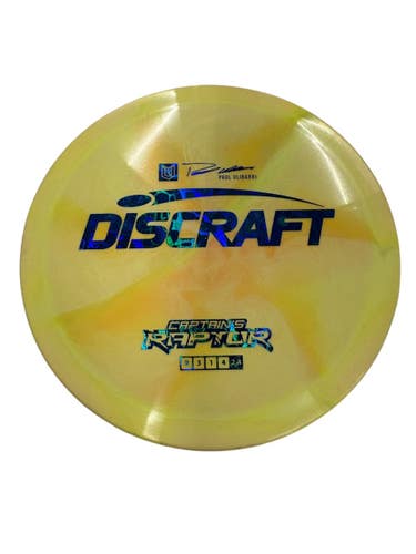 Used Discraft CAPTAINS RAPTOR Disc Golf Driver Yellow 11406-S000112462