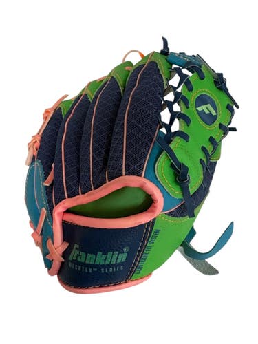 Used Franklin 22812-9.5 BB/SB Glove T-ball Neon Green 9 1/2" 11406-S000111941