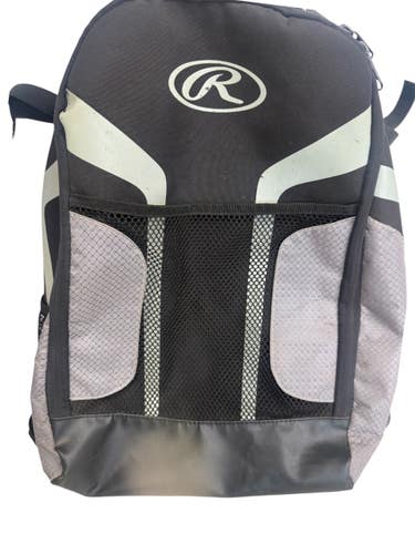Used Rawlings BACKPACK BB/SB Player Backpack Black/Gray 11406-S000111082