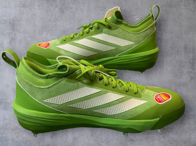 Size 14 - adidas Adizero Impact BSB Somos Rave Green Metal Baseball Cleats JS297