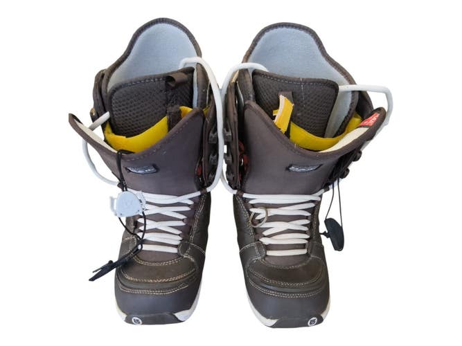 Used Burton HAIL Mens Snowboard Boots Brown Senior 9 11450-S000530189