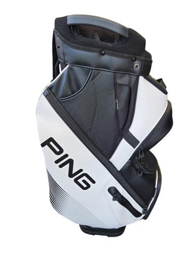 Used Ping DLX CART BAG Mens Cart Bag White 11450-S000530175