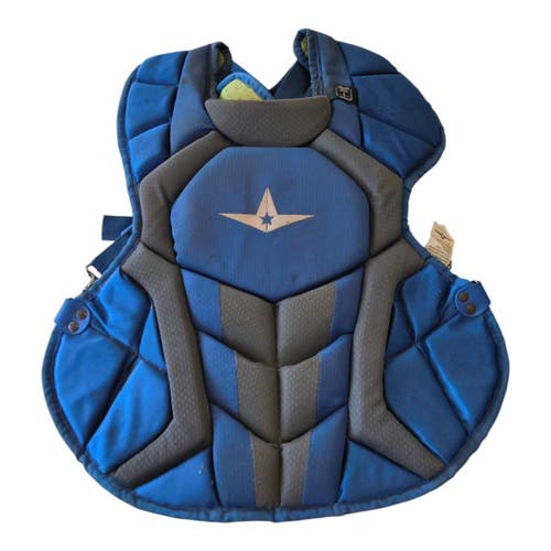 Used All Star CHEST PROTECTOR Catchers Chest Protector Royal Blue Adult 11450-S000531222