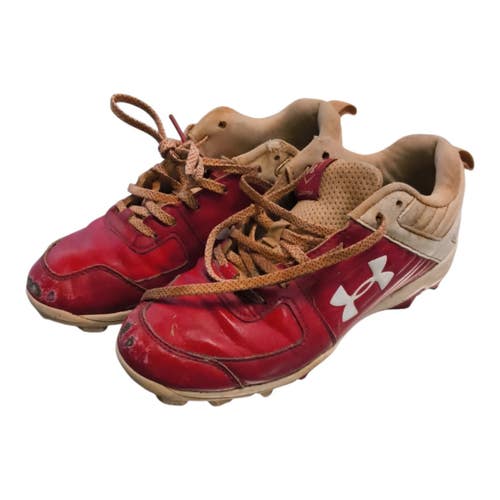 Used Under Armour BB CLEATS BB/SB Cleats Red Junior 04.5 11450-S000531088