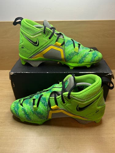 Nike Alpha Menace 4 Pro Football Cleats Volt Black Mens 8 FB8442-303
