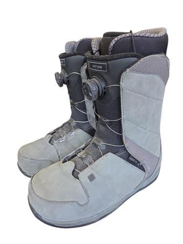 Used Ride ANTHEM BOA Mens Snowboard Boots Grey Senior 10 11450-S000530535