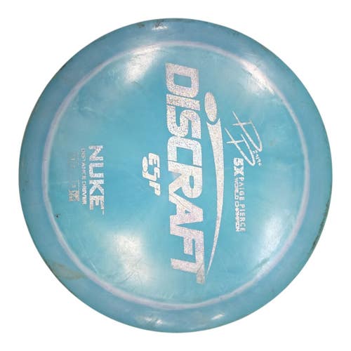 Used Discraft ESP NUKE Disc Golf Driver Sky Blue 173g 11450-S000531462