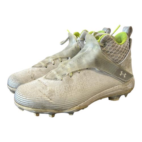 Used Under Armour Adult FB Cleats White Senior 9.5 11450-S000531423