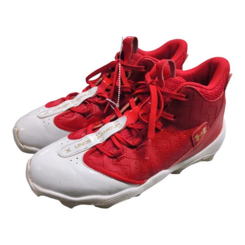 Used Under Armour HARPER 9 RM BB/SB Cleats Red Junior 06 11450-S000530746