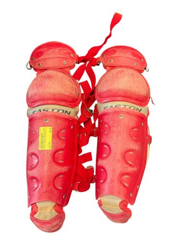 Used Easton EASTON CATCHERS SG Catchers Leg Guards Red Youth 11450-S000529467