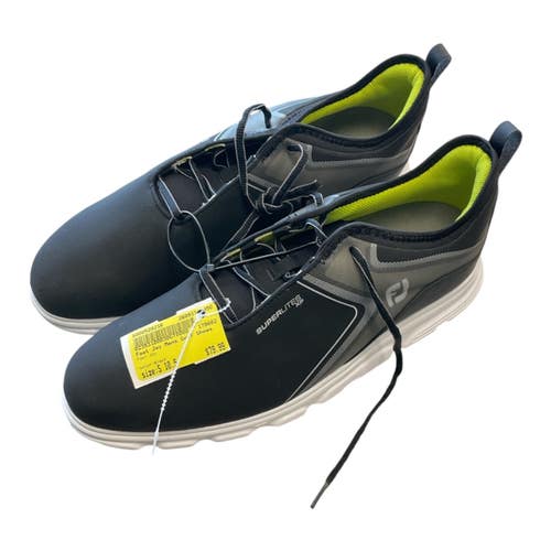 Used Foot Joy Mens Golf Shoes Black Senior 10.5 11450-S000529216