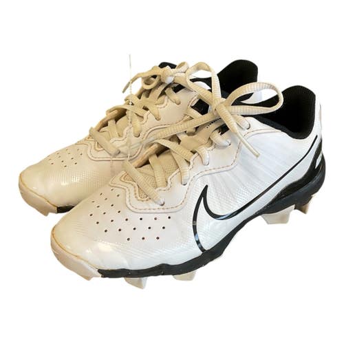 Used Nike ALPHA HUARACHE 4 KEYSTONE BB/SB Cleats White Junior 01.5 11450-S000529734
