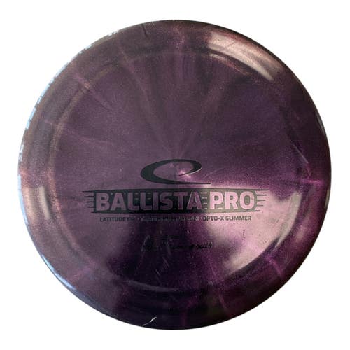 Used Latitude 64 OPTO-X GLIMMER BALLISTA PRO Disc Golf Driver Purple 173g 11450-S000528695