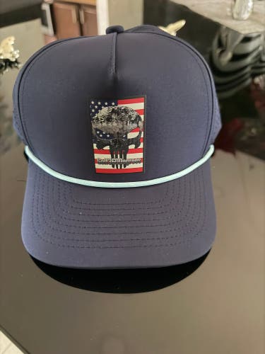 Golf360Degrees punisher edition snap back hat in navy blue .