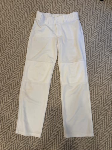 White Unisex Large Youth Under Armour Game Pants (New)