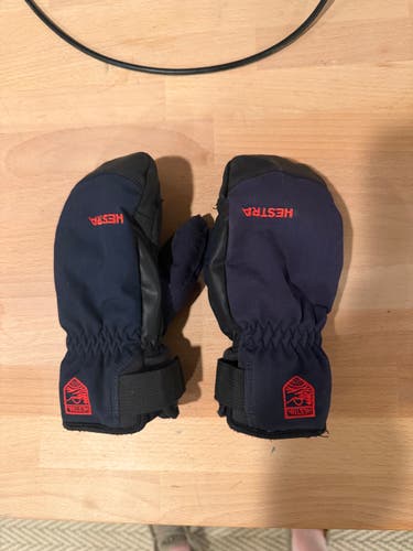 Blue Small Kids Unisex Hestra Gloves (Used)