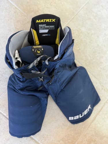 Bauer Supreme Matrix Hockey Navy Pants -  Junior Medium - Lightly used