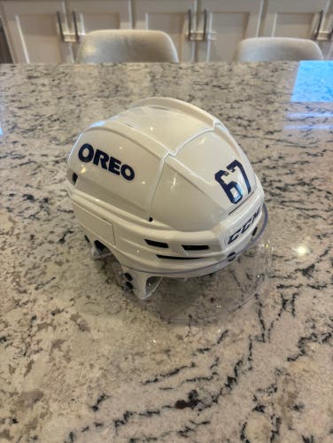 Pro Stock Medium CCM Super Tacks X Helmet with Visor Leafs White Pacioretty **TARIFF FREE**