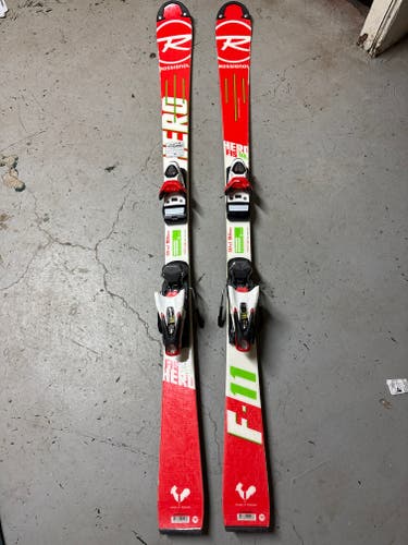 Kid's Racing 146 cm Rossignol Hero FIS SL Skis With Bindings (Used)