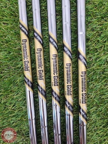 TRUE TEMPER DYNAMIC GOLD 120 X100 TOUR ISSUE IRON SHAFT SET XSTIFF 120G .355 TIP