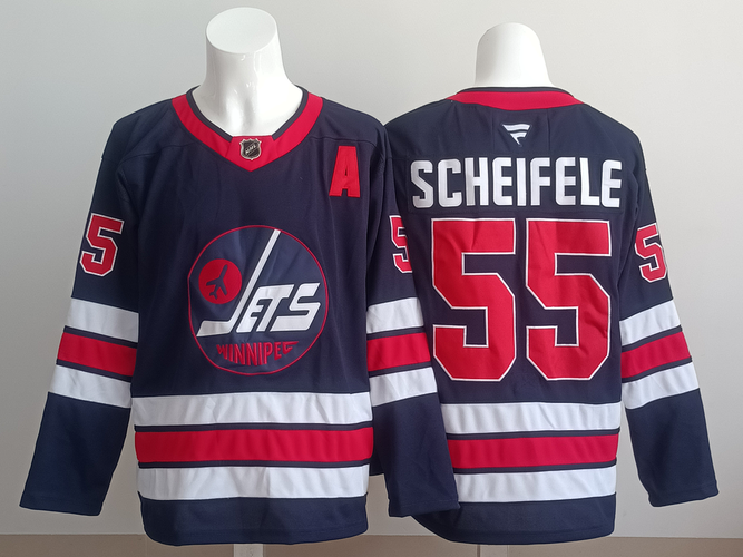 Men's Winnipeg Jets Mark Scheifele #55 Stitched Navy Jersey Ice Hockey Jersey size 50