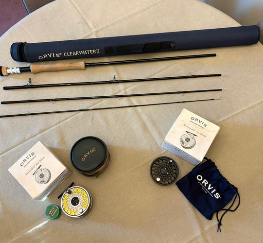 Orvis Fishing Rod (New) & Orvis Reel & Spare Spool