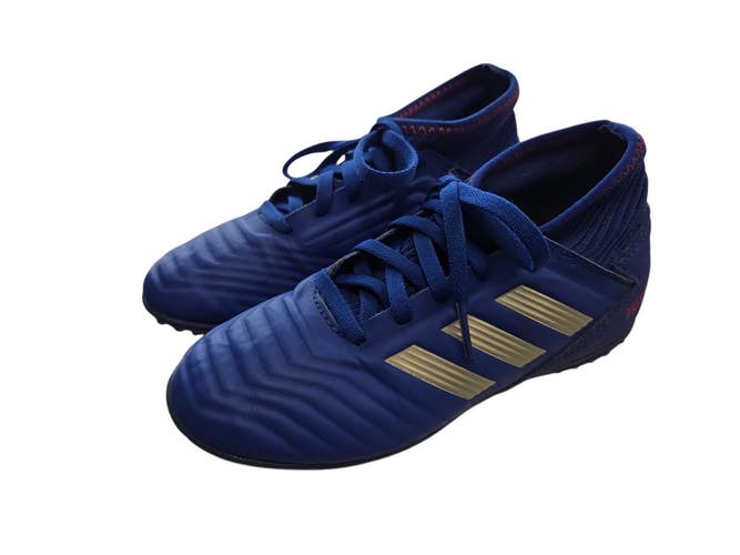Used Adidas PREDATOR TANGO 19.3 Soccer Turf Shoes Royal Blue Youth 13.5 11450-S000528187