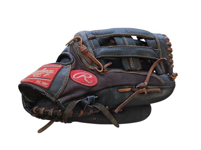Used Rawlings GOLD GLOVE HEART OF THE HIDE BB/SB Glove RH Throw Black 12 3/4" 11450-S000528198