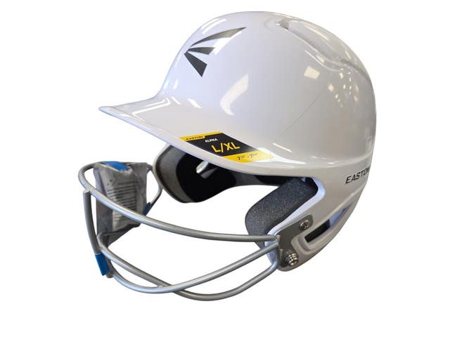 Used Easton ALPHA Batting Helmet w/Mask White L/XL 11450-S000517227