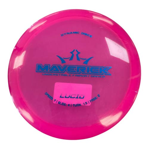 Used Dynamic Discs LUCID MAVERICK Disc Golf Driver Neon Pink 174g 11450-S000523740