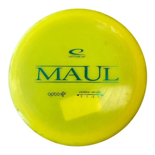 Used Latitude 64 MAUL Disc Golf Driver Yellow 159g 11450-S000524138