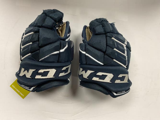 Used CCM JETSPEED FT390 Junior Gloves Navy Blue 12" 11855-S000211859