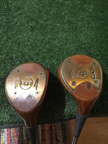 Tommy Armour PGA Professionally Approved 3 and 4 Woods Set Steel Shafts