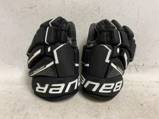 Used Bauer SUPREME MACH Youth Gloves Black And Yellow 8" 11855-S000212107