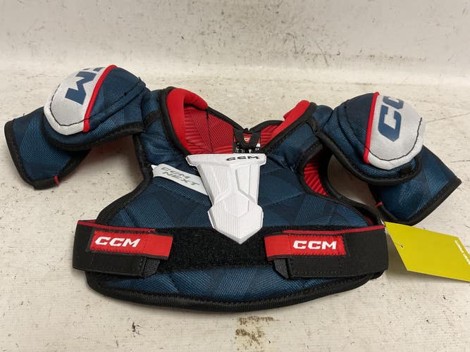 Used CCM NEXT Youth Shoulder Pads White/Red/Navy SM 11855-S000212108