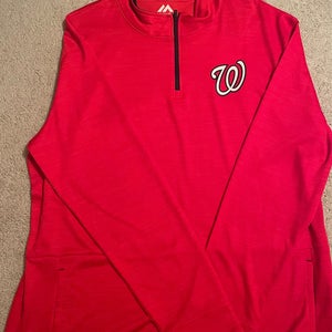 XL Washington Nationals Quarter Zip New!
