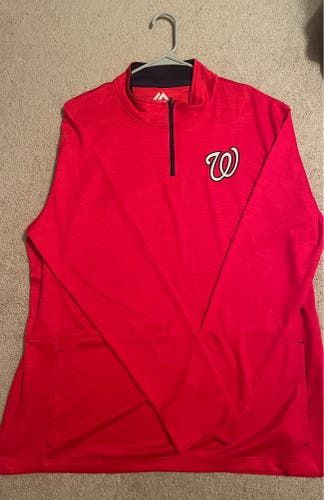 XXL Washington Nationals Quarter Zip New!