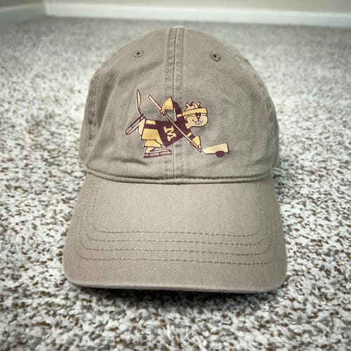 Minnesota Gophers Hat Mens One Size Khaki Retro Hockey NCAA College Cap Sports