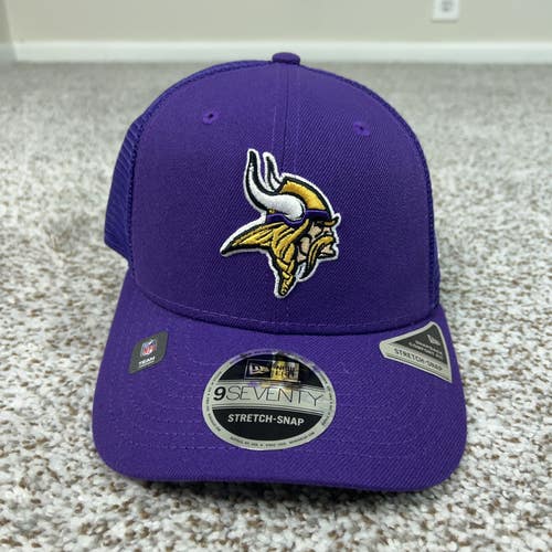 Minnesota Vikings Hat Mens One Size Purple New Era 9SEVENTY Stretch Snap Trucker