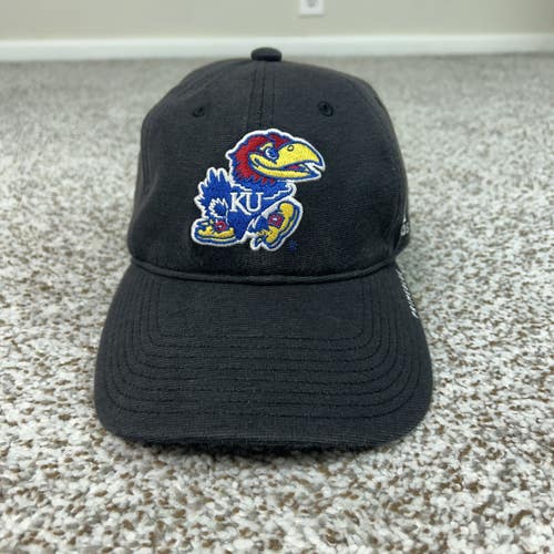 Kansas Jayhawks Hat Mens One Size Black Adidas NCAA College Basketball Strapback