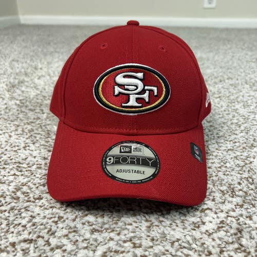 San Francisco 49ers Hat Mens One Size Red New Era 9FORTY NFL Football Adjustable